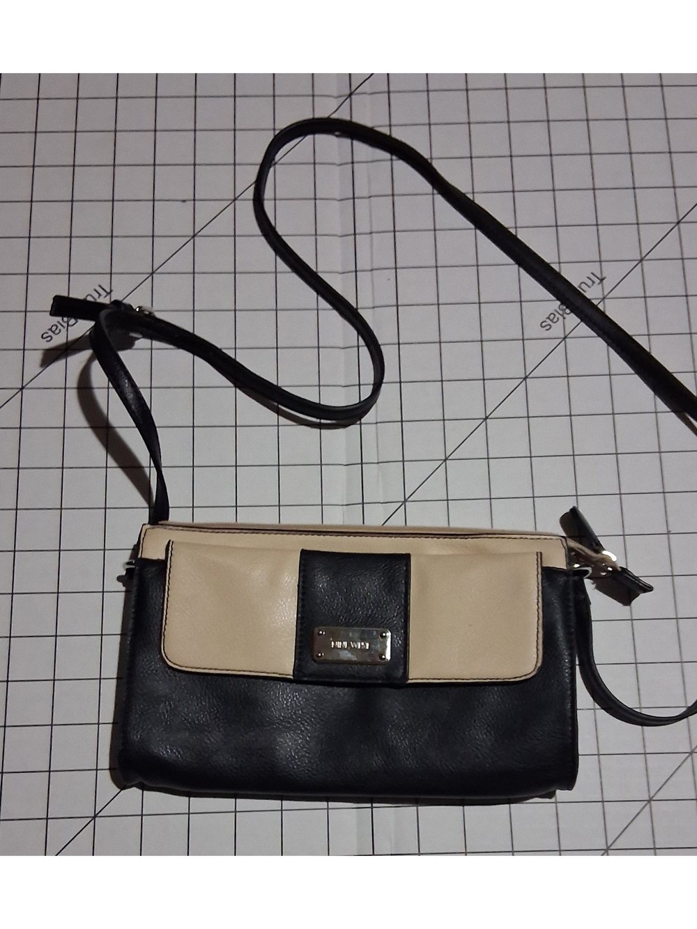 Nine West Beige and Black Two-Tone Crossbody Bag